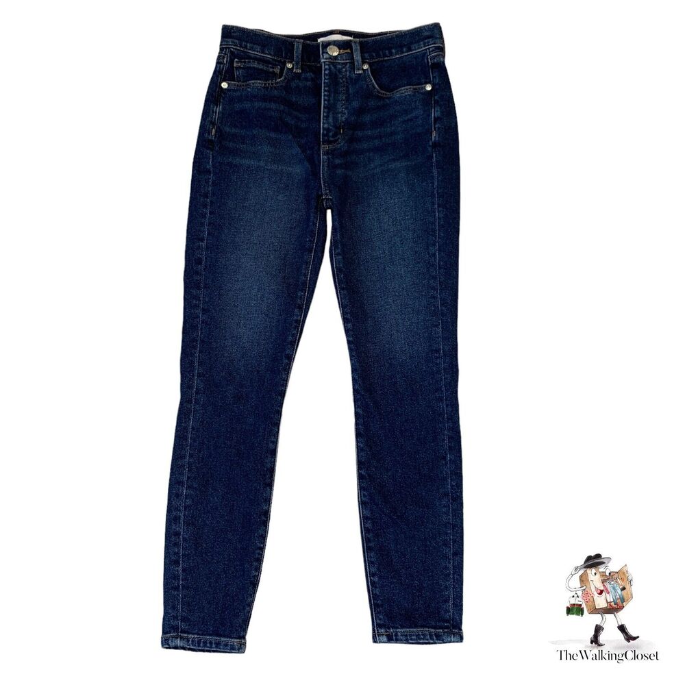 Loft Ann Taylor High Rise Skinny Ankle Jean Womens 25 Denim Stretch Pants
